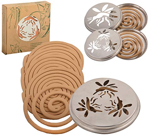 Citronella - Spiral - Metal Holder - 10 Pieces (design May Vary)