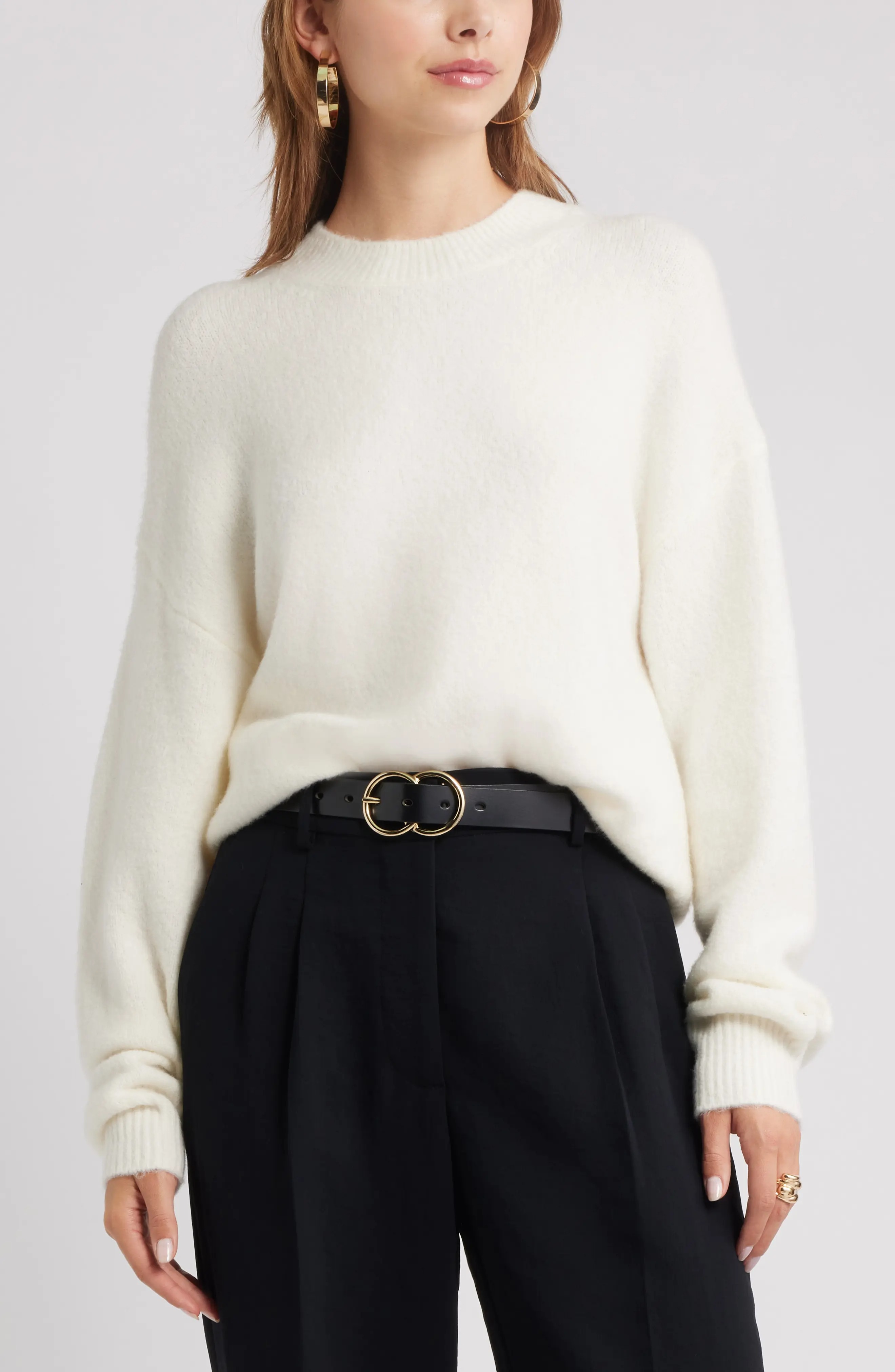 Open Edit, Cozy Crewneck Sweater