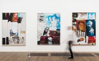 Rauschenberg's silkscreens used images found in newspapers and magazines of the 1960s