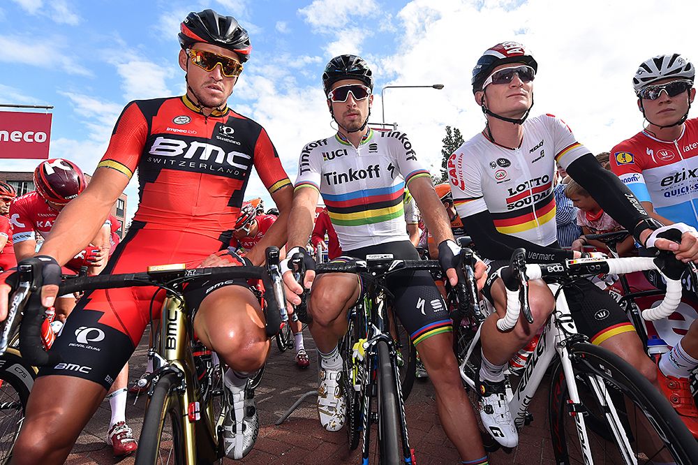 Greg Van Avermaet (BMC), Peter Sagan (Tinkoff), Andre Greipel (Lotto Soudal)