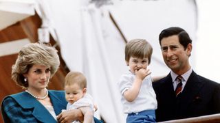 princess diana and prince charles pose with their sons princes harry and william on board royal yacht britannia during their visit to venice, italy, 6th may 1985 photo by mirrorpixgetty images