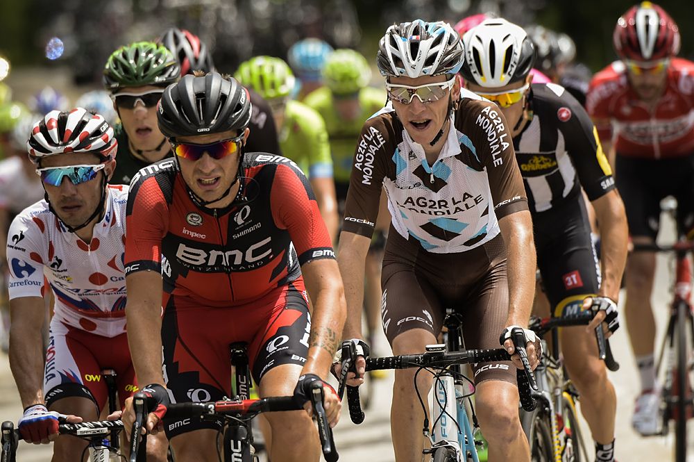 Damiano Caruso (BMC) leads the breakaway