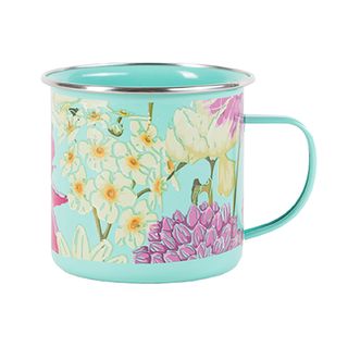 mug with floral garden print