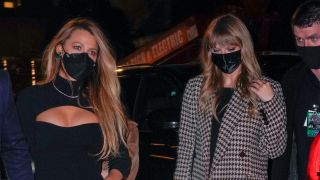 Blake Lively and Taylor Swift going to the SNL Afterparty in November 2021.