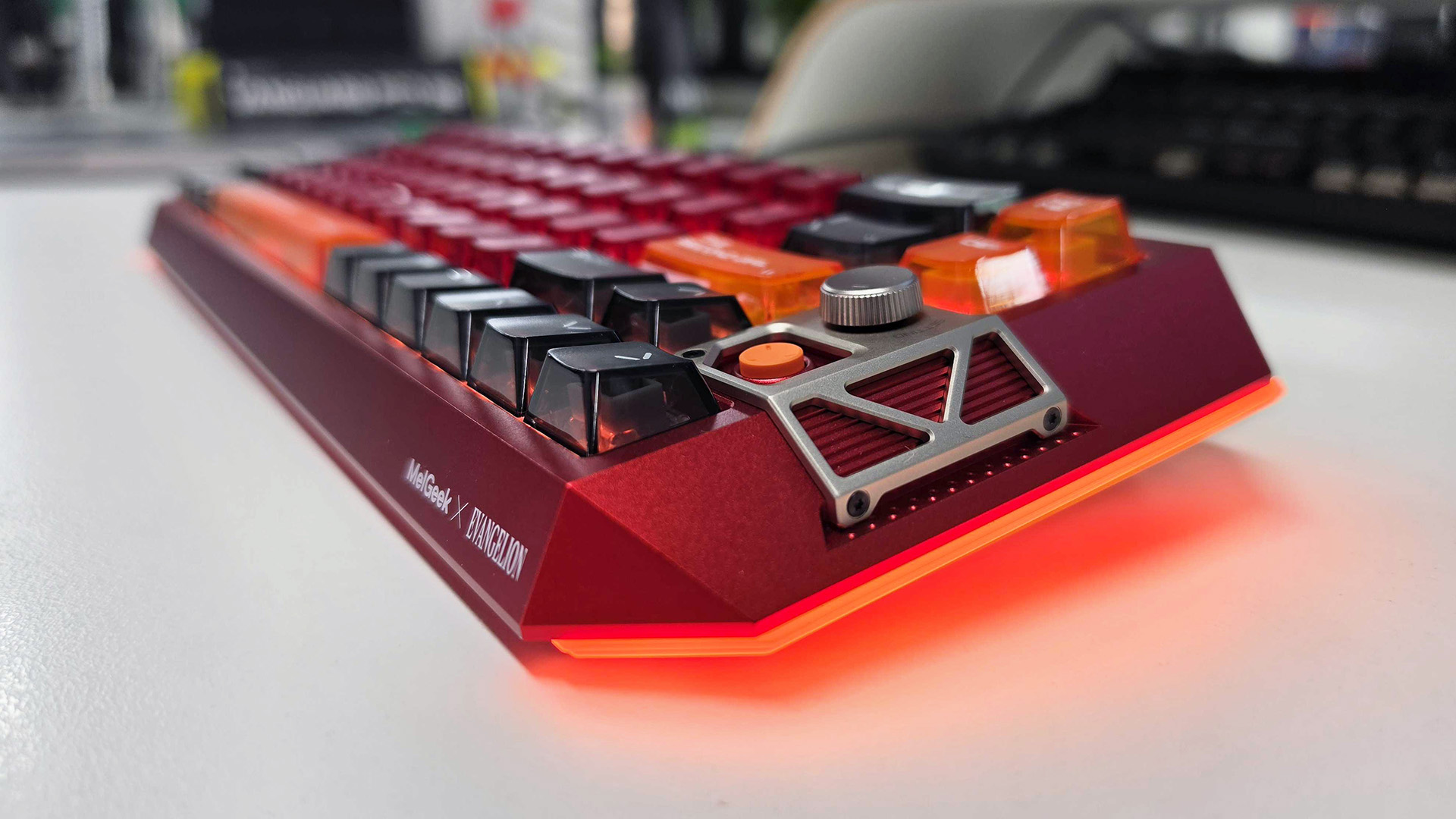 MelGeek x Evangelion Centauri60 'Asuka Edition' keyboard