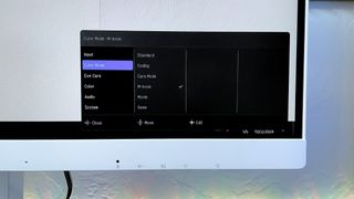 Close up of the "Color Mode" menu pop up on the BenQ GW2790QT Ergonomic Eye-Care monitor