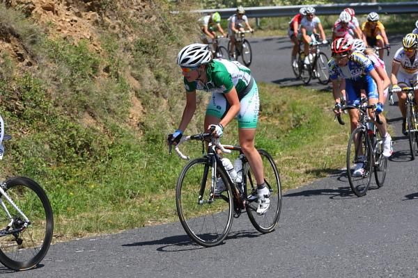 Marianne Vos (Nederland Bloeit) in the points jersey.
