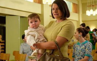 Call the Midwife, shows Hazel concerned for her baby