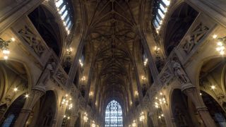 John Rylands Library interior, used for filming Anatomy of a Scandal