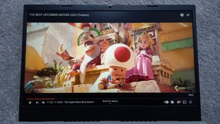 Closeup of Chromebook Vero 514 screen showing children's animation