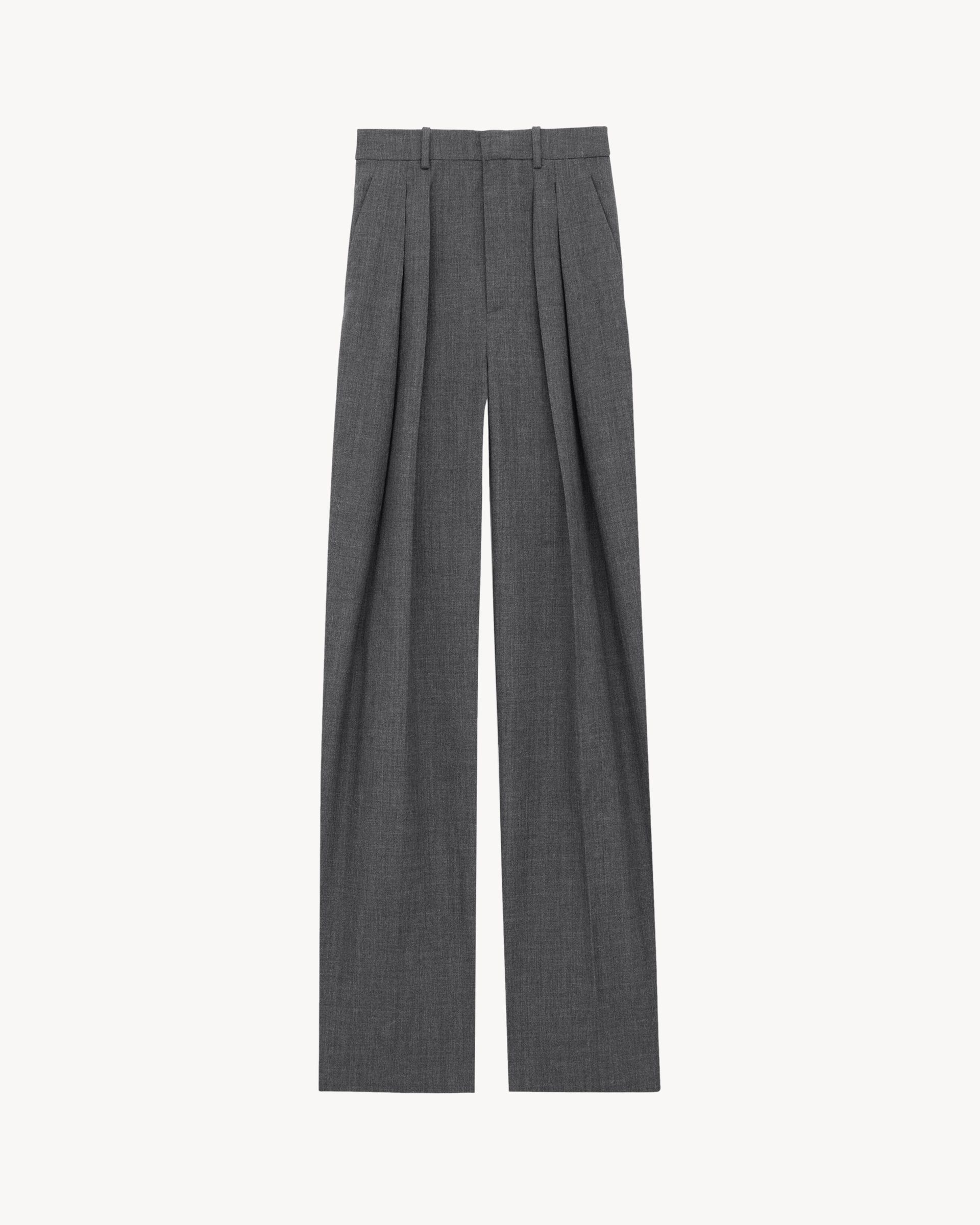 Wide-Leg Pants in Wool