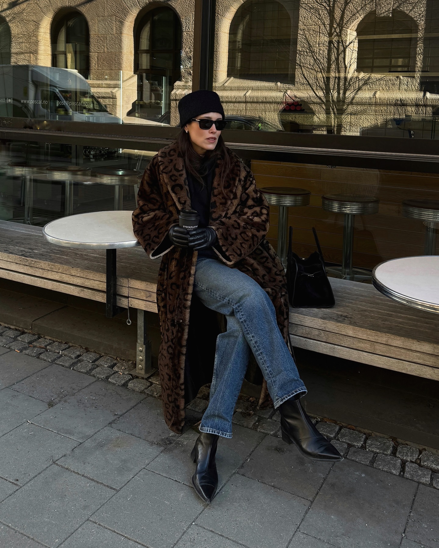 An image of @annabelrosendahl wearing pointed-toe cowboy boots, one of the biggest boot trends for spring 2026.