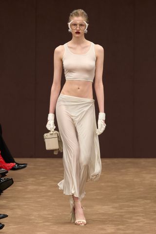 Ferrari spring summer 2025 white top and skirt