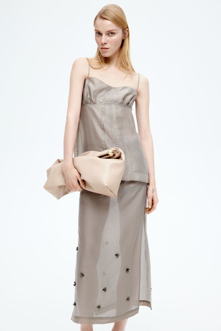 Embellished Sheer Skirt