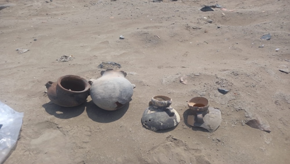 Suspected thieves nearly swipe pre-Hispanic artifacts from an archaeological site in Peru