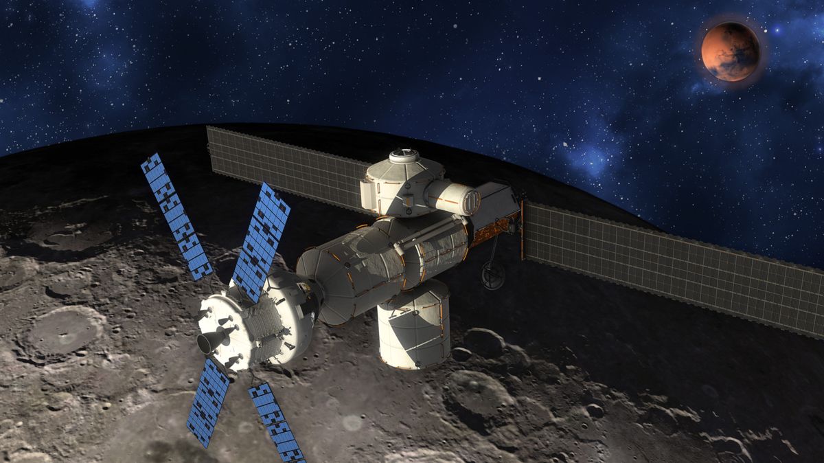 Testing at NASA's Kennedy Space Center, Florida: Lockheed constructed a Multi-Purpose Logistics Module (MPLM) originally intended for the International Space Station. This MPLM will support NASA's Orion spacecraft (which will transport astronauts to and from the Gateway) and includes a space that can be changed for different types of missions.