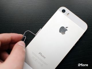 Removing a SIM card from an iPhone 5