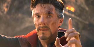 Doctor Strange holds up one finger in Avengers: Endgame Marvel Studios