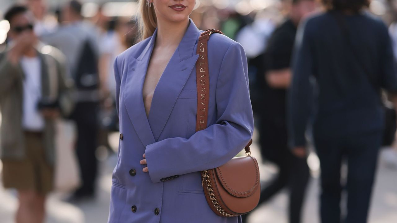  A street styler carries a Stella McCartney bag GettyImages-1724326444