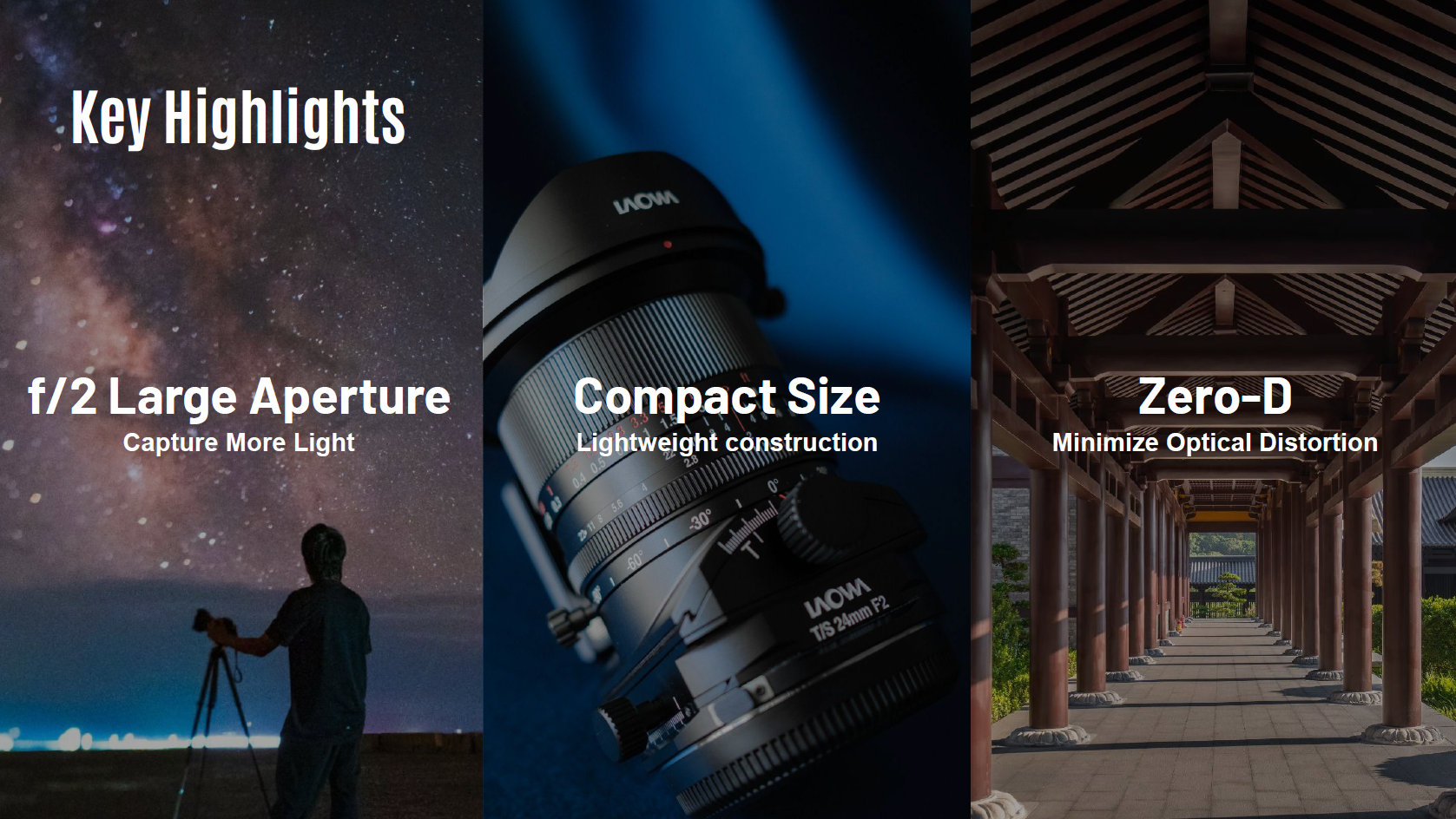Laowa 24mm f/2 Zero-D Tilt-Shift press image