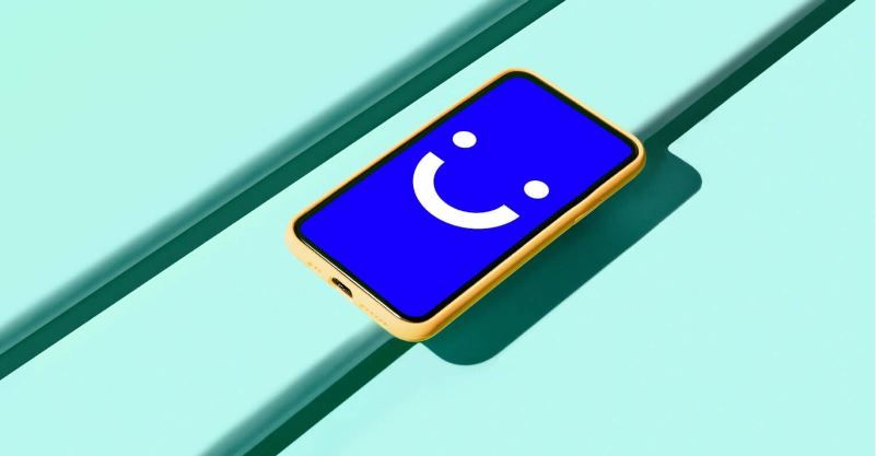 Visible smile logo on phone