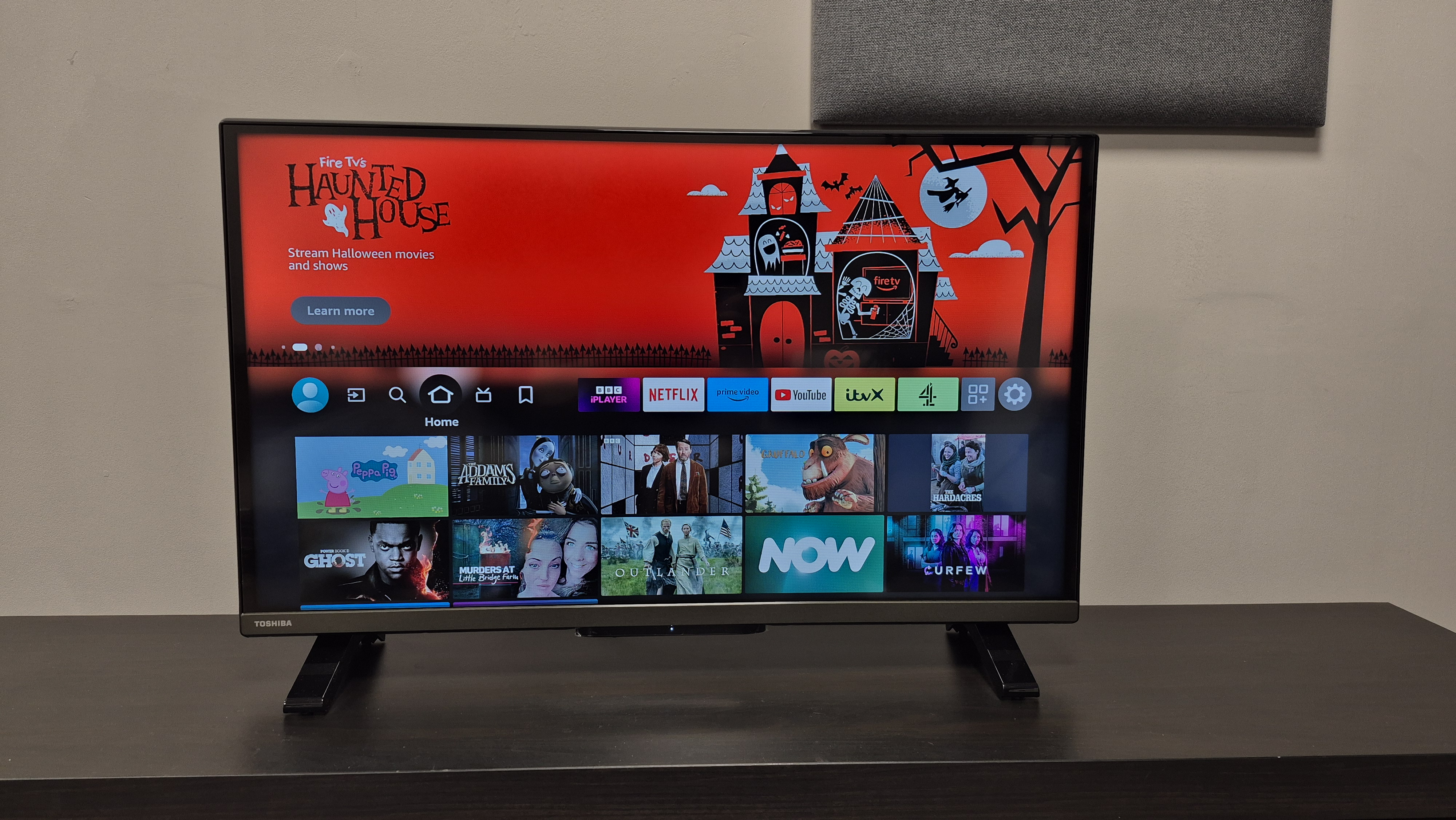 Fire TV menu on the Toshiba 32LF2F53DB