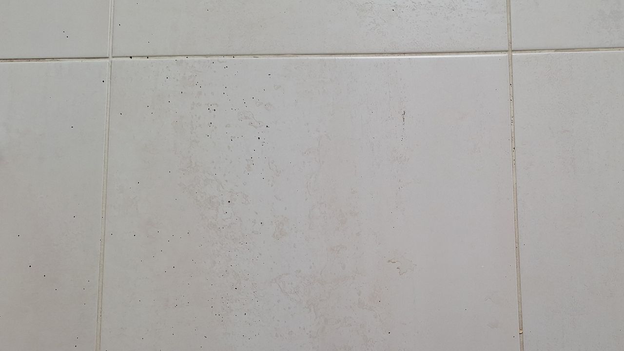 Tiled floor after one pass in Balanced suction mode