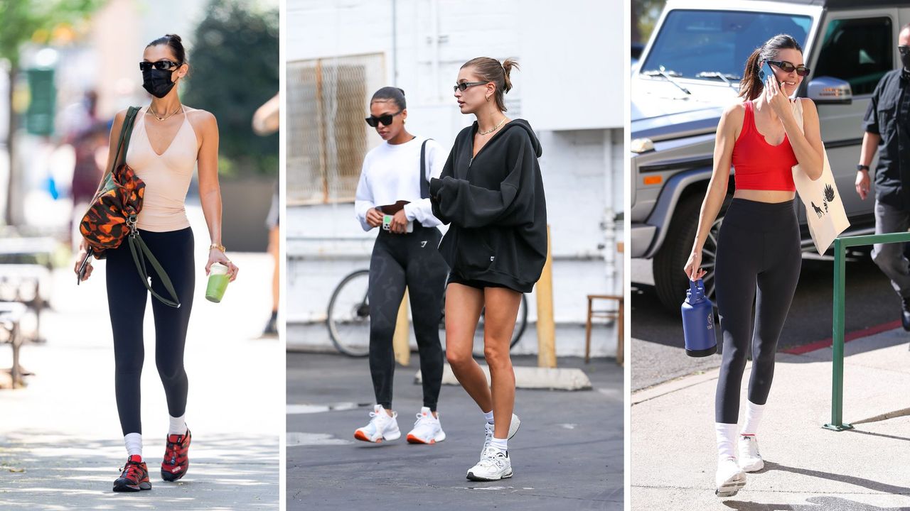 Does Pilates transform your body? Bella Hadid, Lori Harvey, Hayley Bieber and Kendall Jenner leaving a Pilates studio