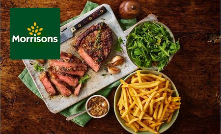 Steak, herbs and skinny fires made with Morrisons groceries