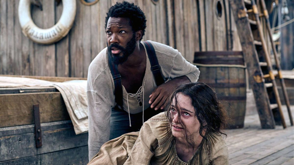 Corey Hawkins and Aisling Franciosi in &quot;The Last Voyage of the Demeter&quot;