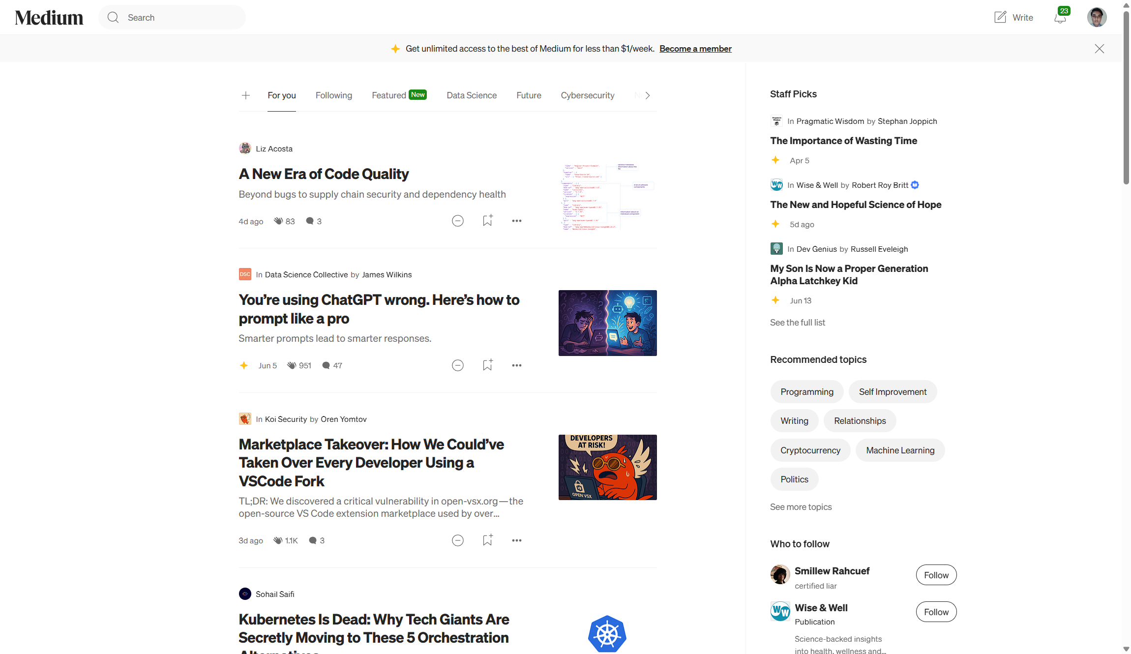 Medium interface