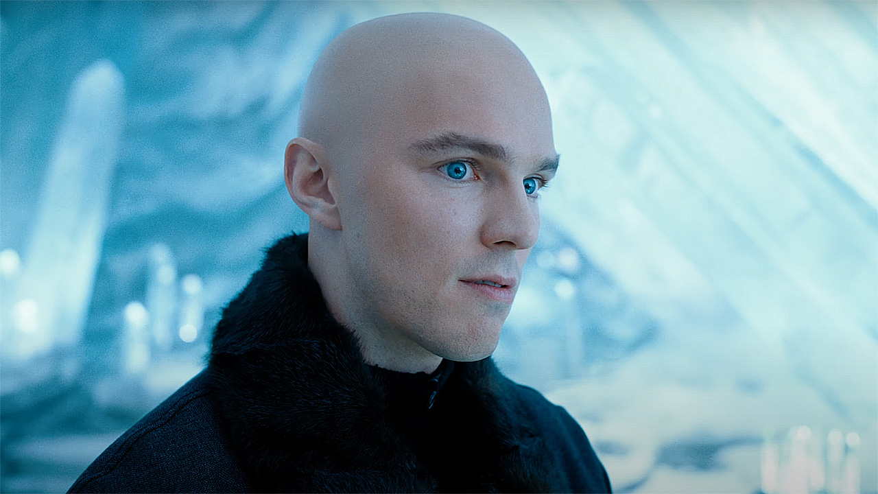 Lex Luthor standing in the Fortress of Solitude in 2025's Superman movie