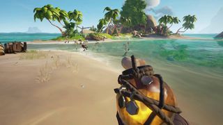 Sea of Thieves Bone Caller in hand while skeletons fight