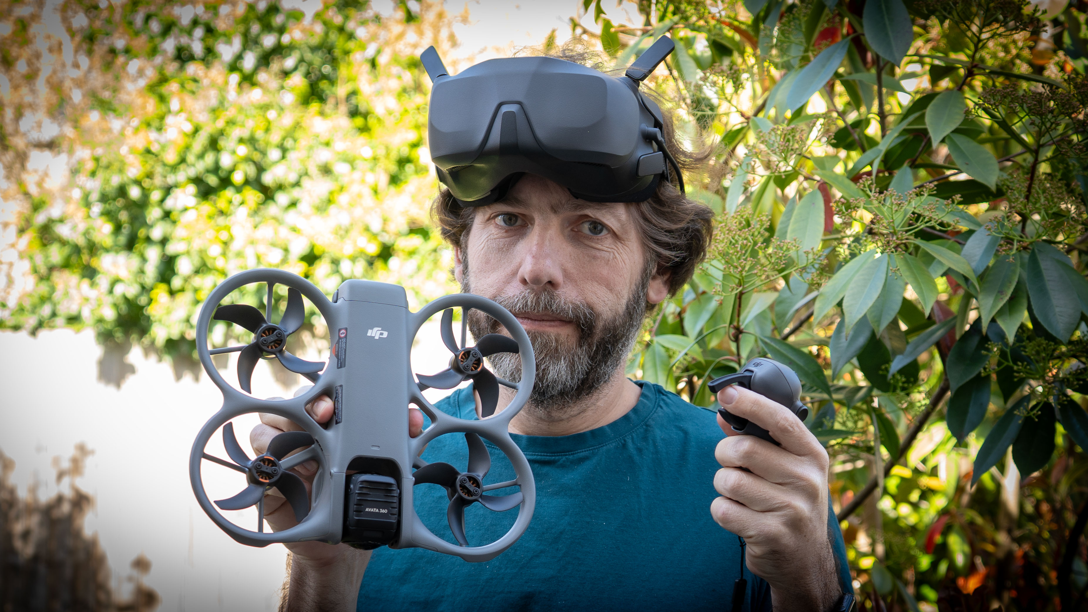 DJI Avata 360 in the hands of Adam Juniper
