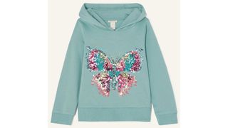 Sequin Butterfly Hoodie from Monsoon - best kids' hoodies 2022