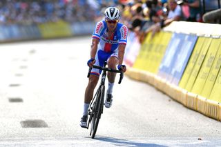 LEUVEN BELGIUM SEPTEMBER 26 Zdenek Stybar of Czech Republic crosses the finishing line during the 94th UCI Road World Championships 2021 Men Elite Road Race a 2683km race from Antwerp to Leuven flanders2021 on September 26 2021 in Leuven Belgium Photo by Luc ClaessenGetty Images