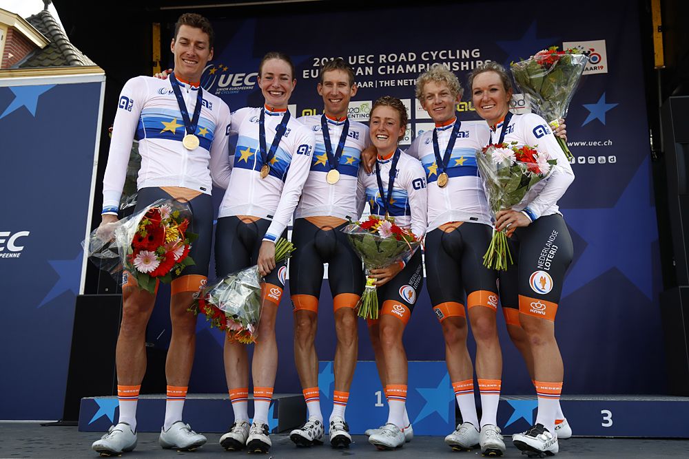 The Netherlands win the inaugural Mixed Relay TTT at the European Championships