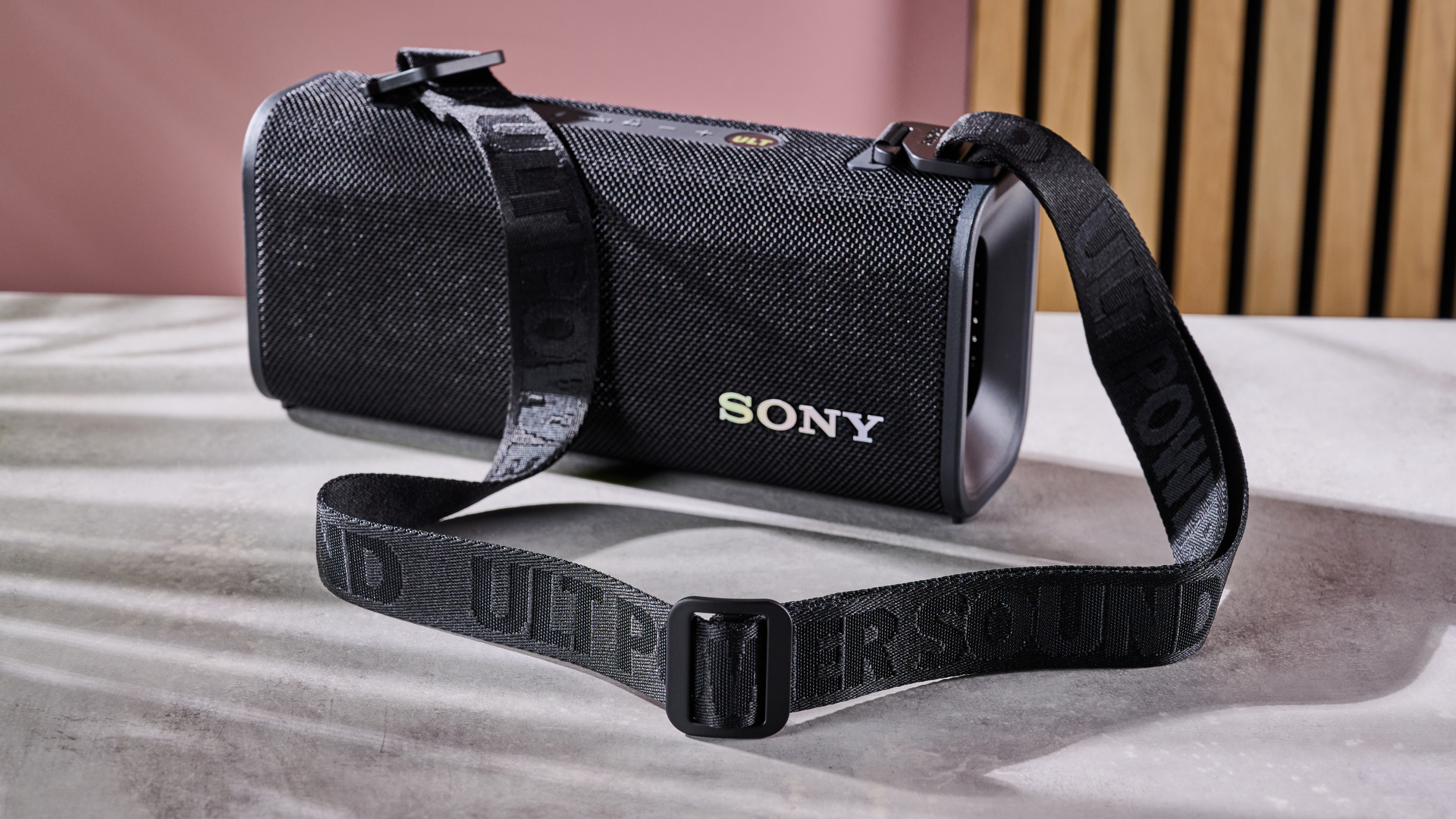 Sony ULT Field 3 with strap attached