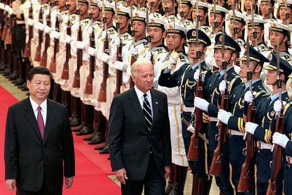 President Biden with Chinese President Xi Jinping.