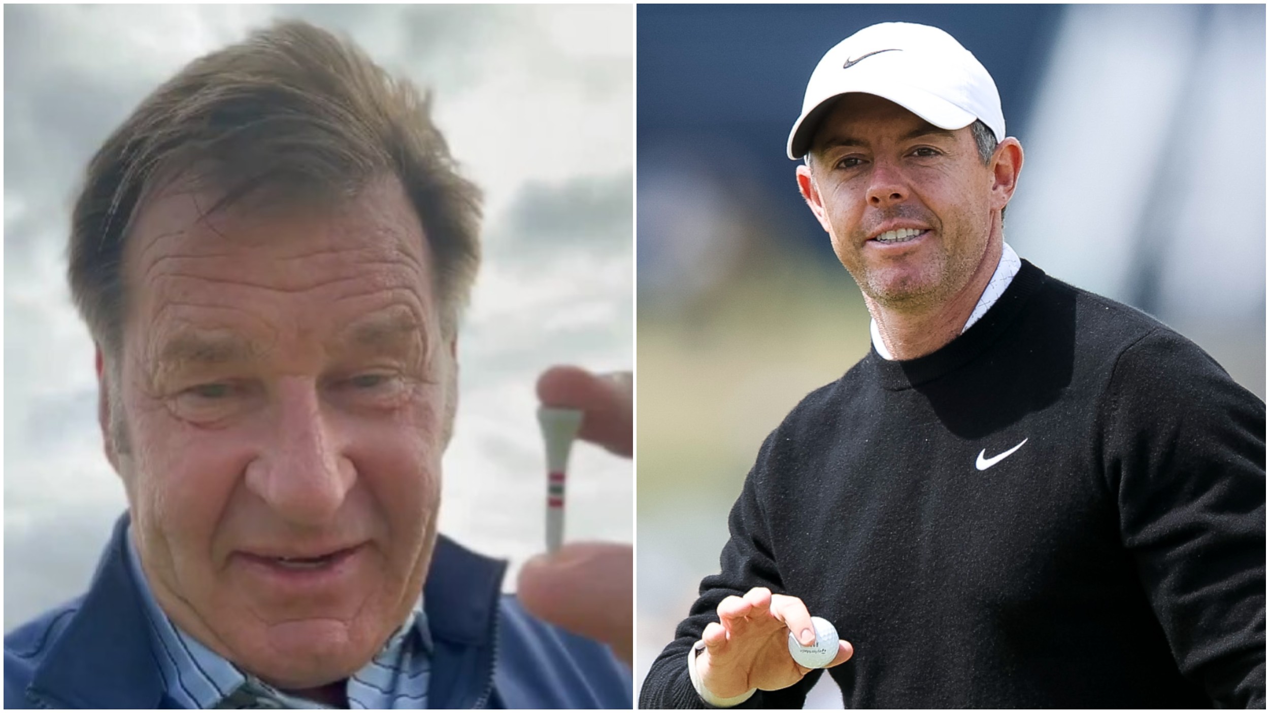 Sir Nick Faldo and Rory McIlroy talked about the golf rollback at Birkdale