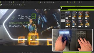iClone 8 Device LIVE; a person takes direct control of a character for animation