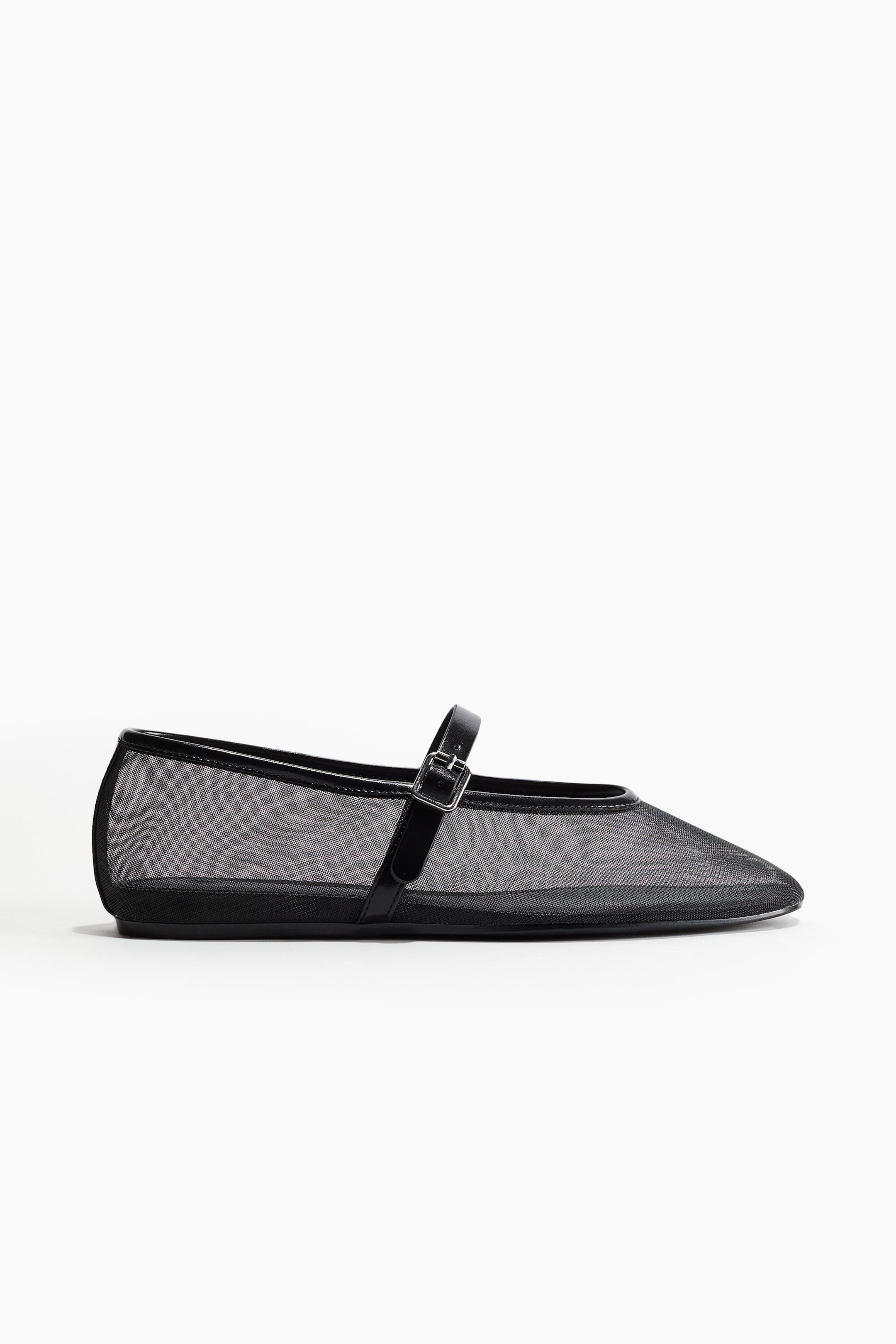 Mesh Mary Jane Ballet Pumps