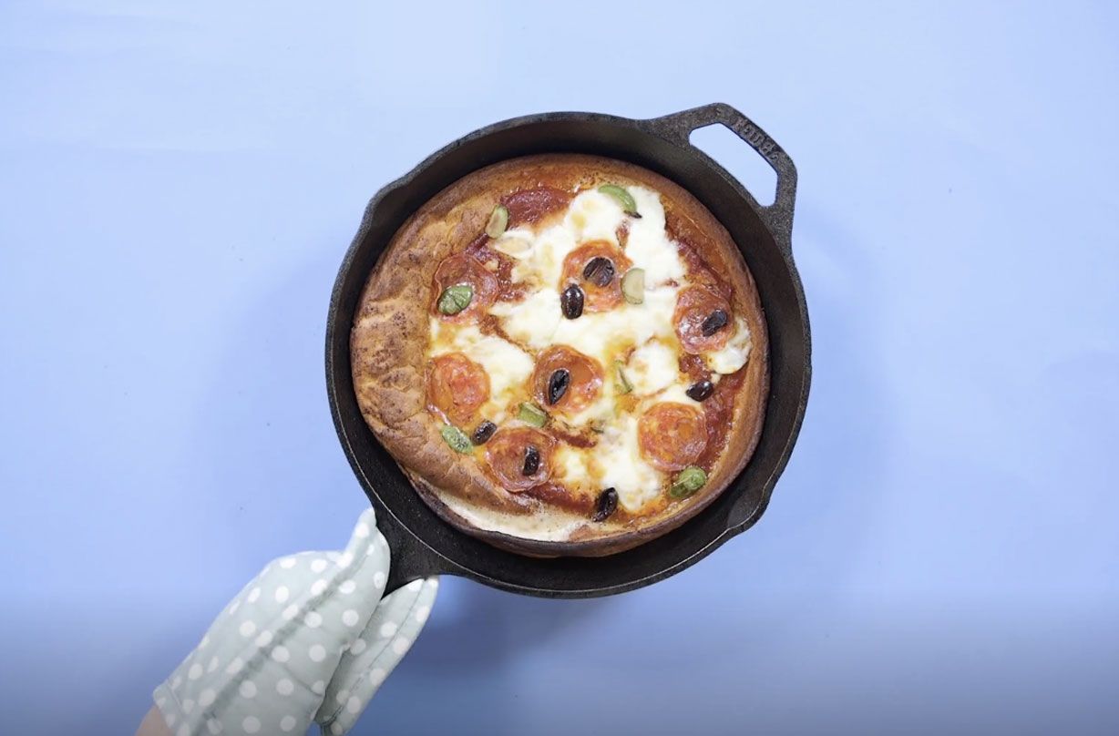 Dutch baby pancake pizza