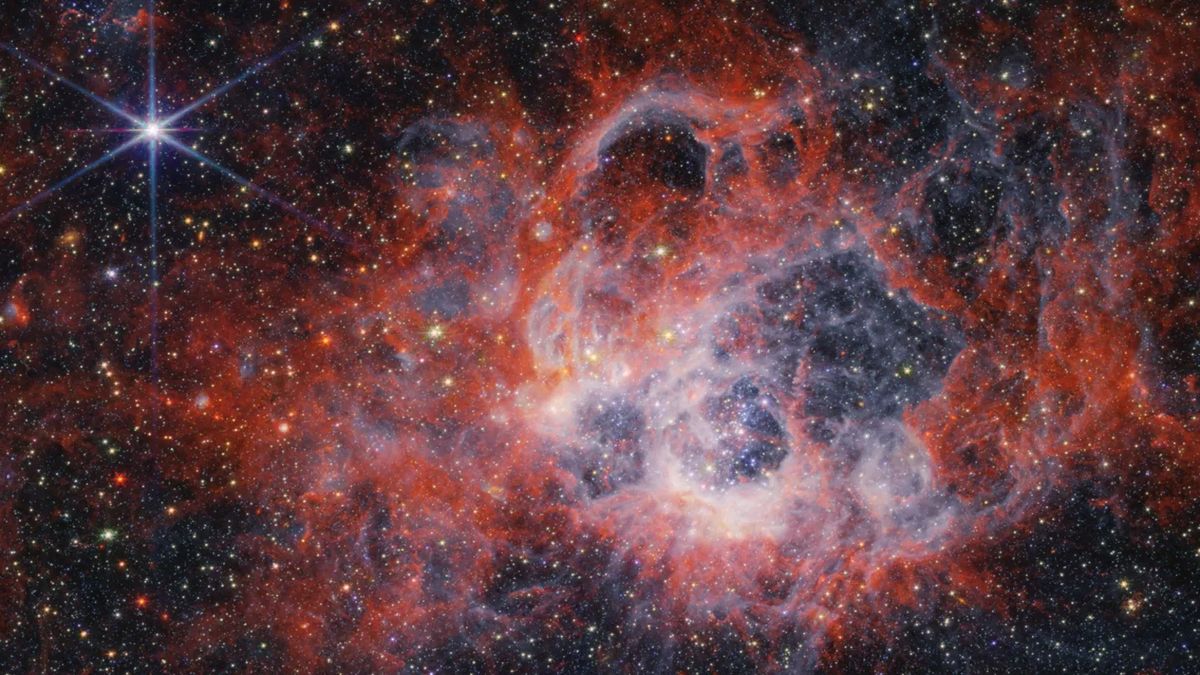 Photo of Vesmírna fotografia týždňa: Teleskop Jamesa Webba zachytáva úžasnú „tapisériu zrodenia hviezd“ posiatu jaskynnými galaktickými dutinami