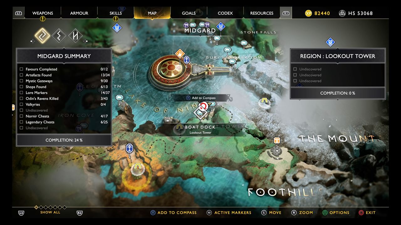 God of War treasure map locations