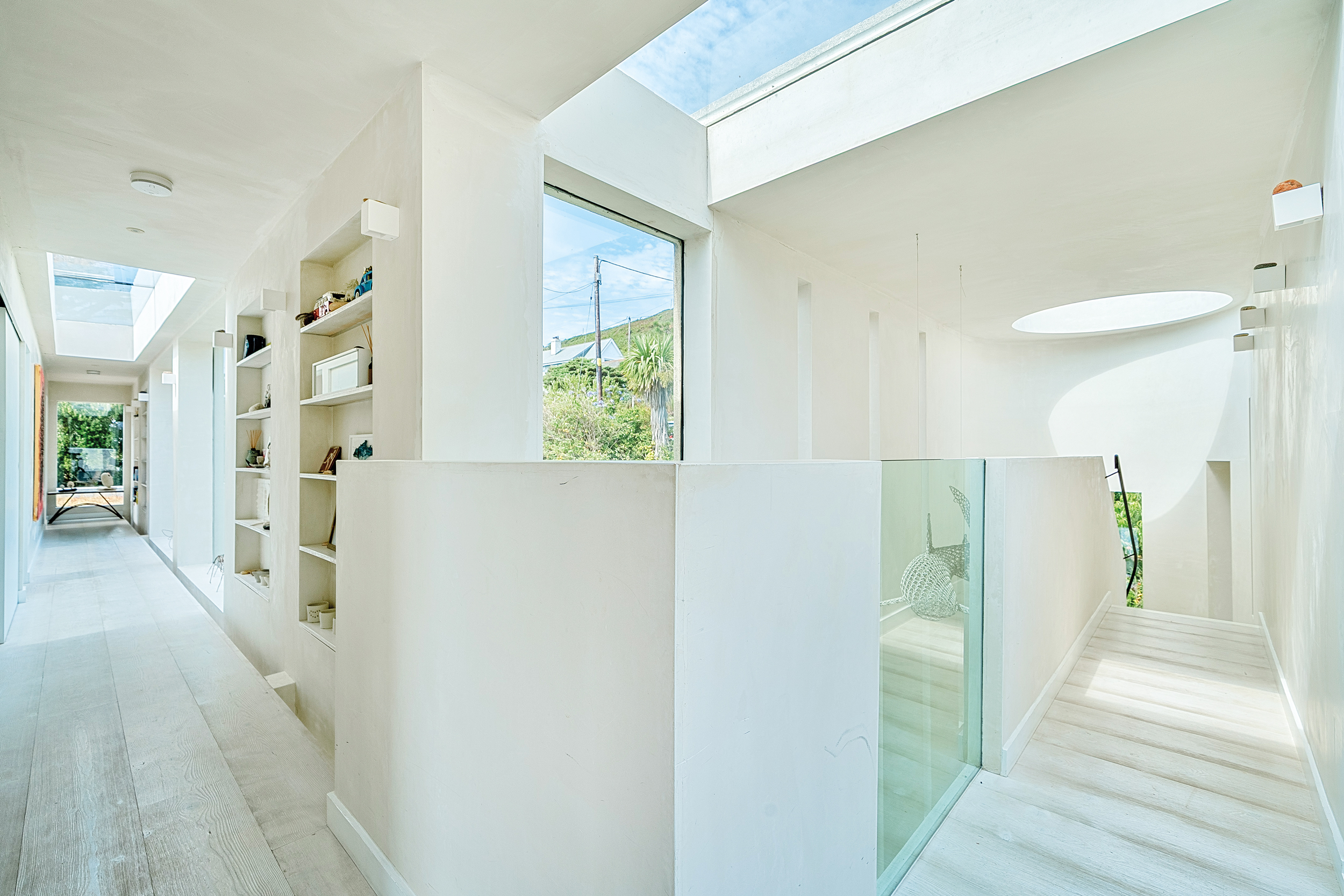 The upstairs landing