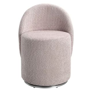 Swivel Vanity Stool, Dusty Rose