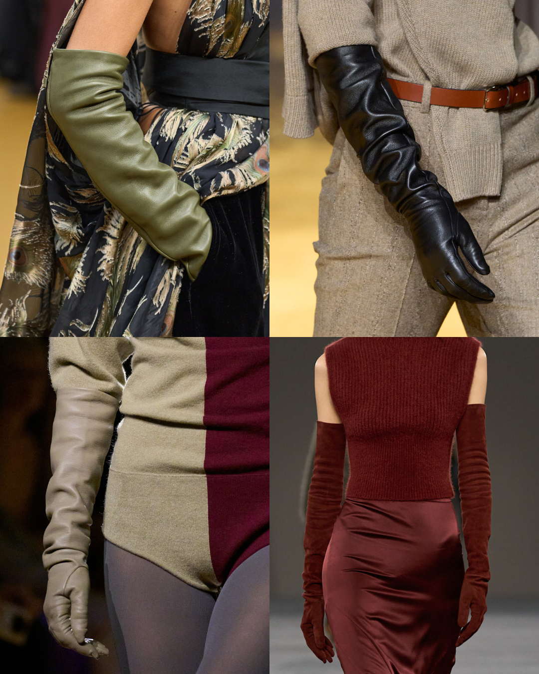 aw26 accessory trends - long leather gloves