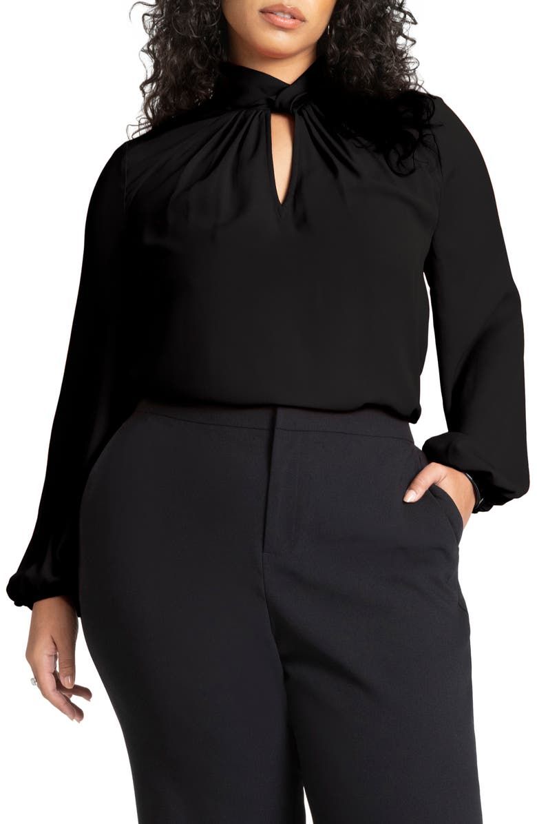 Twist Neck Cutout Top