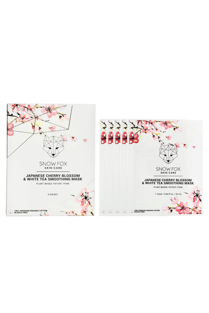 Snow Fox Skin Care Japanese Cherry Blossom & White Tea Mask